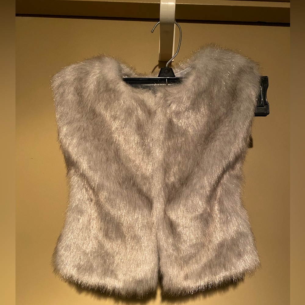 Lilly Wicket Faux fur vest, gray, 12 mos.